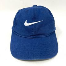 Vintage Nike Youth Baseball Cap Hat Snapback Blue Center Swoosh Made Tai... - $9.85