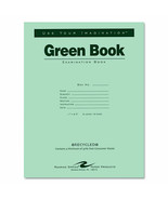 Green Books Exam Books, Stapled, Wide Rule 11&quot;x8.5&quot; by Roaring Spring - £6.28 GBP