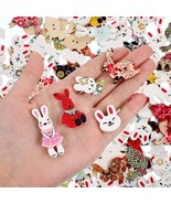 Bunny Rabbit Buttons Easter Jewelry Making Sewing Supplies Assorted Lot ... - $14.84