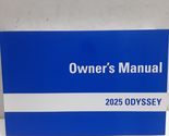 2025 Honda Odyssey Owners Manual [Paperback] Auto Manuals - $122.49