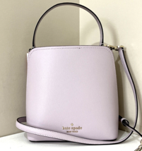 New Kate Spade Darcy Small Bucket bag Refined Grain Leather Lilac Moonlight - £91.05 GBP