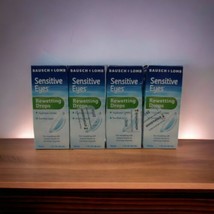 4x Bausch &amp; Lomb Sensitive Eye Rewetting Drops Dryness Relief Gentle Ste... - $34.29