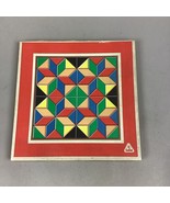 Vintage Toia 3 Dimensional Geometric Wooden Picture Puzzle Toy Game Boxe... - $13.37