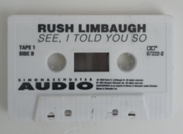 See I Told You So Rush Limbaugh Cassettes 1993 Audiobook Tape 1 Only - €1,68 EUR
