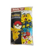 Pokémon Boys Briefs Underwear 5-Pack Size 8 Cartoon Pikachu Cotton Catch... - £9.30 GBP
