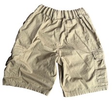 The Children's Place Boys Ripstop Cargo Shorts Khaki Tan Elastic Size 16 Husky - $9.89