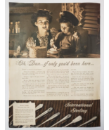 1944 International Sterling Vintage Print Ad Mother And Son Birthday Cake - £7.88 GBP