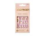 KISS GOLDFINGER TRENDY TOENAILS 24 READY TO WEAR GEL GLUE INCLUDED #GDT03 - £5.95 GBP