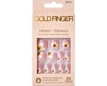 KISS GOLDFINGER TRENDY TOENAILS 24 READY TO WEAR GEL GLUE INCLUDED #GDT03 - £5.97 GBP