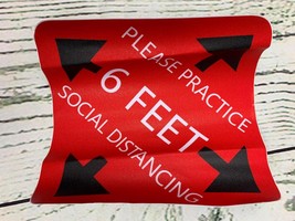 Practice Social Distancing 6 Feet Distance 10pc - £16.04 GBP