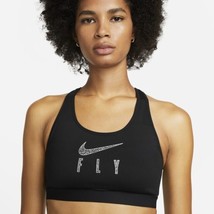 Nike Women Dri-FIT Swoosh Fly Sport Bra DQ5033-010 Black Size XS Extra S... - $65.00