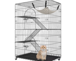 4-Tier Large Cat Cage Indoor Detachable Metal Playpen 3 Ladders Hammock ... - $115.78