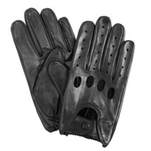 Isotoner signature men&#39;s smooth leather driving gloves in Black - £35.85 GBP