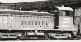 Burlington Northern Railroad BN #237 SW1200 Electromotive Train B&amp;W Photo Aurora - £7.50 GBP