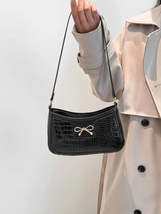 Bow PU Leather Shoulder Bag - $23.25