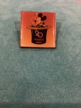 Vintage Walt Disney World Mickey Mouse 20 MAGICAL YEARS Anniversary Square Pin - £7.04 GBP