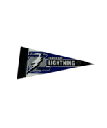 Vtg NHL Hockey Mini Pennant Tampa Bay Lightning 9&quot;x4” Felt Banner Flag Rare - $270.65 MXN