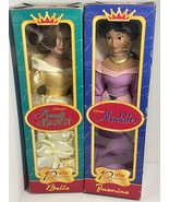 2- Disney Princess Collection Jasmine and Belle.  16&quot; porcelain dolls Ne... - £25.58 GBP