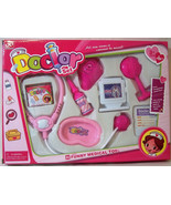 DOCTOR/NURSE PRETEND PLAY MEDICAL SET: PINK STETHOSCOPE/BADGE/XRAY AND M... - £4.63 GBP