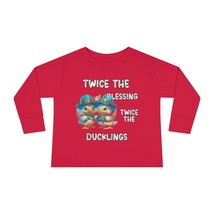Toddler Long Sleeve T-shirt Twice The Blessing Twice The Ducklings | Mom Gift - £20.57 GBP+
