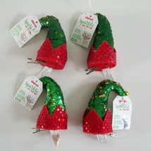 Claires Jewelry Christmas Clip On Elf Hats Sparkle All The Way Lot With ... - $21.76