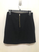 NWT Topshop Womens SZ US 4 Black Fit &amp; Flare Skater Mini Skirt Zips Up - £11.59 GBP