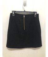 NWT Topshop Womens SZ US 4 Black Fit &amp; Flare Skater Mini Skirt Zips Up - $14.84