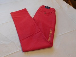 Tommy Hilfiger THFlex Custom Fit 30 W X 32 L long pants 78B9005 645 Red NWT - $36.03