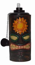 WORLDBAZZAR TIKI FACE TORCH TABLE TOP HANDMADE TOTEM MASK TROPICAL POLYN... - £19.35 GBP