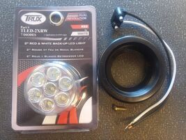 Trux 2&quot; Dual Revolution Marker &amp; Backup 7 Diode LED 2 IN 1 Red/White Kit - $18.35
