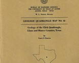 Geologic Map: Click Quadrangle, Texas - £10.35 GBP