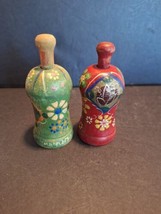 Wood Churn Salt &amp; Pepper Shakers Birold Qualitat Hand Painted Bohemian  - $18.80