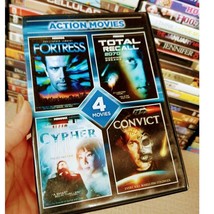 DVD 4 Action Movies - Fortress / Cypher / Convict 762 / Total Recall 2070 - $6.92