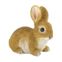 Sitting Still Brown Bunny Rabbit Figurine Decor - £12.66 GBP