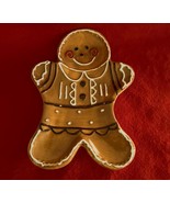 Vintage Cracker Barrel Christmas Gingerbread Man Spoon Rest 6&quot; Tall - $181.73 MXN