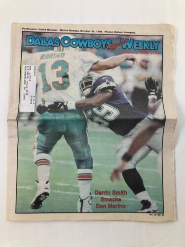 Primary image for Dallas Cowboys Weekly Newspaper November 2 1996 Vol 22 #21 Darrin Smith