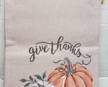Fabric Printed Cotton Table Runner,13x72&quot;,ORANGE &amp; WHITE PUMPKINS,GIVE T... - $21.77