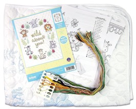Design Works Stamped Quilt Cross Stitch Kit 34X43-In the Jungle (Pack of 1) - $88.49