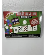 TEXAS HOLD &#39;EM Poker Set, Las Vegas Style Game - Shrink-wrapped, NIB - £21.65 GBP