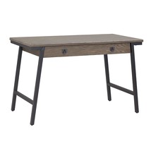11400-Gr Empiria Mixed Metal And Wood Computer Desk With Dropfront Keyboard Draw - £357.14 GBP