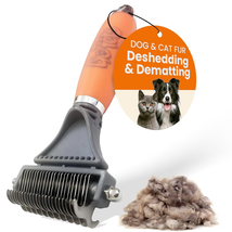 Dematting Comb for Dogs, Pet Grooming Rake, Double-Sided Dog Brush  - $40.87