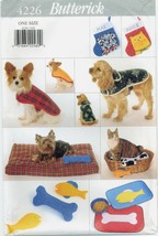 Butterick 4226 377 Dog Cat Pet Coats Stocking Bed Placemat Toy Pattern Uncut Ff - £7.51 GBP