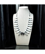 Marble, Onyx, Hematite Stone Necklace by Holley’s Cre8tions  - £22.53 GBP