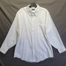 Arrow Fitted White Size 16.5 32/33 Large Wrinkle Free Long-Sleeve Button-Up - £14.60 GBP