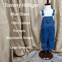 Vintage TOMMY HILFIGER  blue stars logo  Overalls  Sz 6-12 Mos - £12.78 GBP