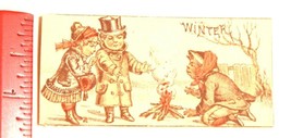 Victorian Trade Card St Jacob&#39;s Oil People Stoking A Fire VTC 5 - $6.92