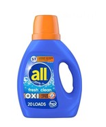 all Fresh &amp; Clean Laundry Detergent, Oxi Plus Odor Lifter, 36 Fl. Oz. - £6.25 GBP