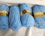 Phildar Luxe 025  Blue lot of 4 dye lot 695H151 - $12.99