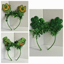 (3) St. Patrick&#39;s Day LED Lighted Green Garland Headband Party Dress Acc... - £6.98 GBP