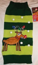 Pawslife Dog&#39;s Christmas Sweater Large (19-24&quot;) Reindeer Jingle Bells  - £14.33 GBP